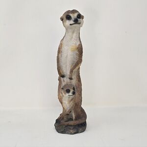 Resin meerkat family sculpted figurine animal home decor